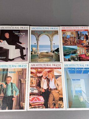 Architectural Digest 2002 Magazine Lot 6 Issues Apr Aug Sep Oct Nov Dec Vintage
